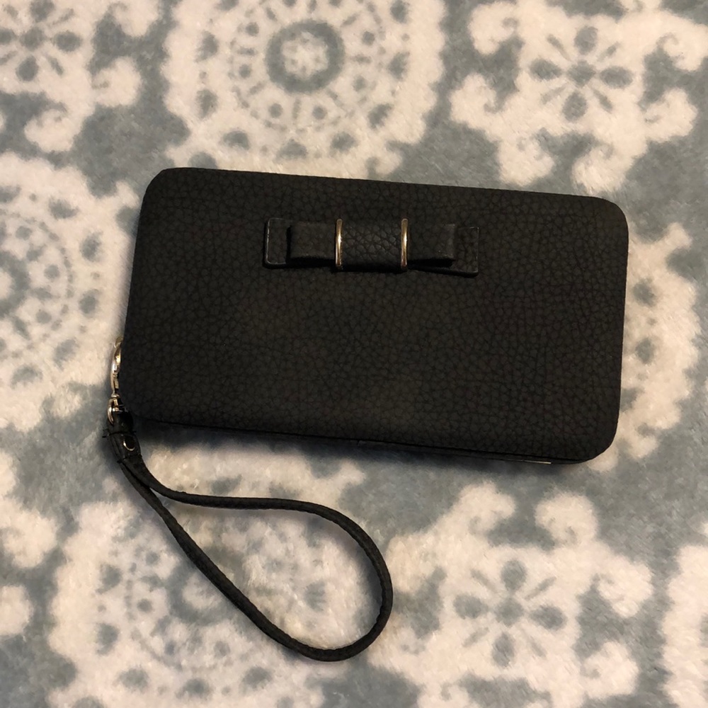 Charcoal grey wallet/clutch